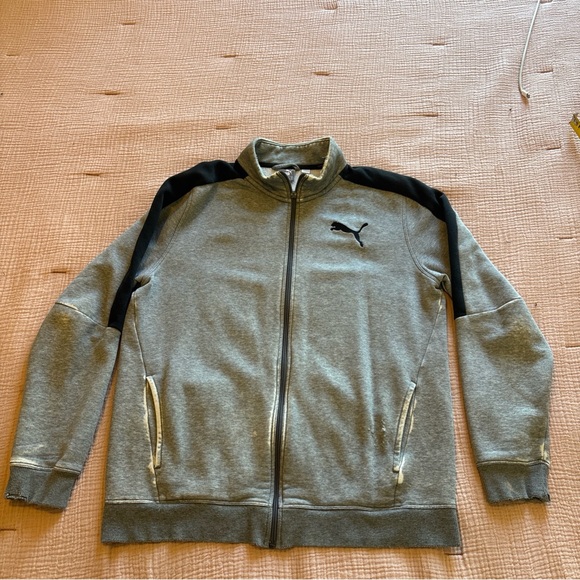 Puma Men's Gray and Black Sweater - Picture 1 of 8
